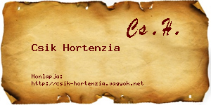 Csik Hortenzia névjegykártya