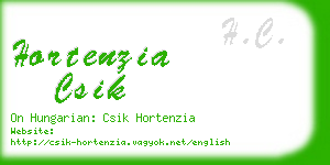 hortenzia csik business card